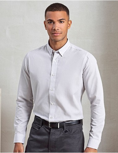 P-PR252-Mens Maxton Check Long Sleeve Shirt